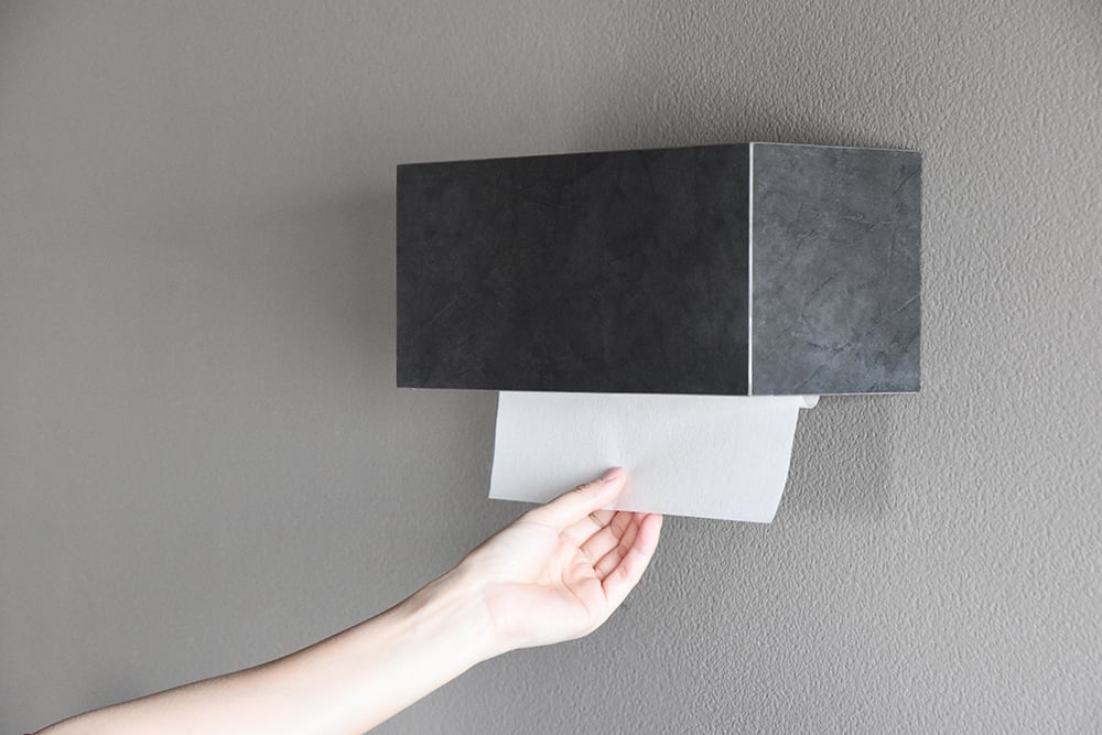 ペーパータオルホルダー Paper Towel Dispenser モルタル調 ブラック