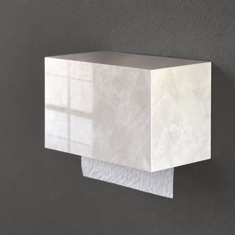 ペーパータオルホルダー Paper Towel Dispenser 大理石調 艶あり 小判 中判 壁掛け ペーパータオル ケース ディスペンサー トイレ 洗面所 業務用 おしゃれ