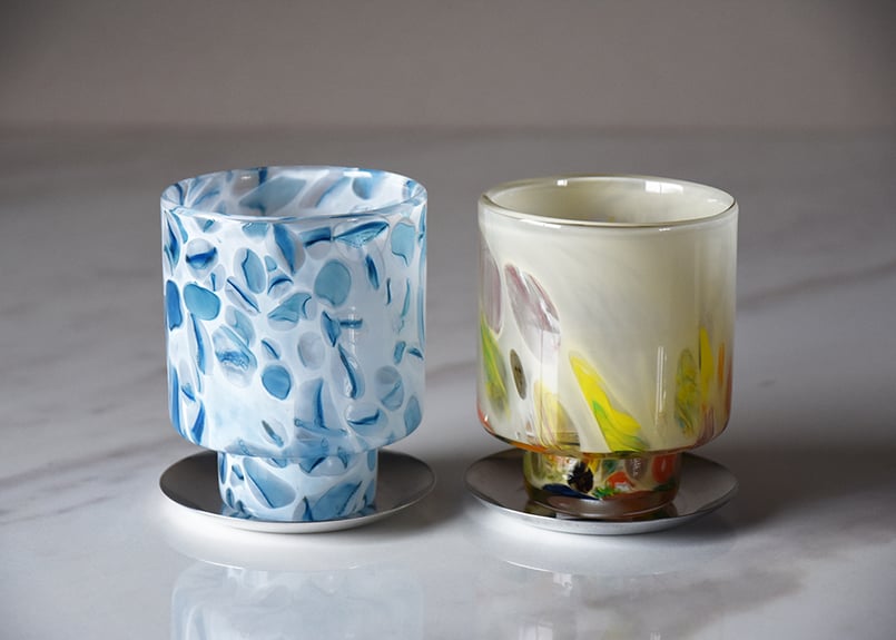 ガラス大鉢カップセット