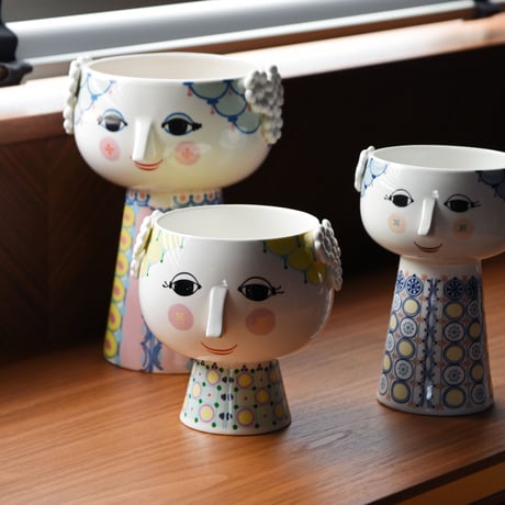 EVA flower base【ブルー】エヴァ フラワーベース BJORN WIINBLAD ビヨン ヴィンブラッド 花瓶 花 北欧 デンマーク コペンハーゲン 女性 オブジェ 置物 飾り 青 水色