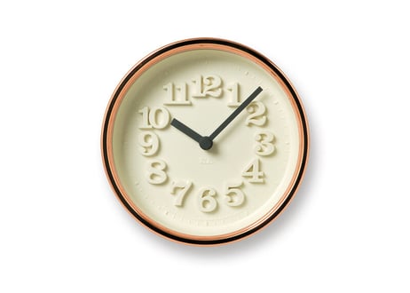 小さな時計 / 銅 【WR11-05】（RIKI CLOCK・渡辺 力・掛け時計・置時計）
