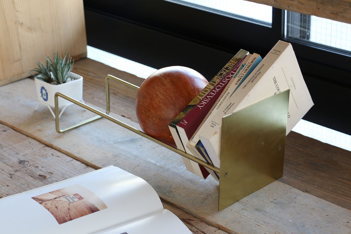 ♥️Angel エンジェル♥️ ブックエンド ブックスタンド　ゴールド　本立て Slope Book End【Gold】 スロープブックエンド ゴールド ブック