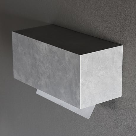 ペーパータオルホルダー Paper Towel Dispenser モルタル調 グレー ミニ モノトーン 小判  壁掛け ペーパータオル ケース ディスペンサー トイレ 洗面所 業務用 おしゃれ