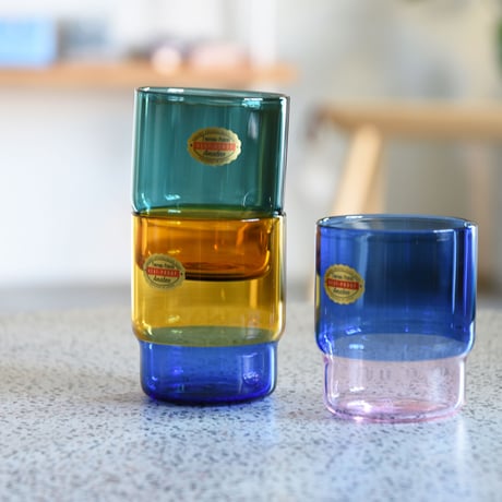 TWO TONE STACKING CUP amabro アマブロ ツートーンスタッキング 2色 ツートン カップ グラス 耐熱ガラス コップ カラー ギフト プレゼント 食洗器可 電子レンジ可