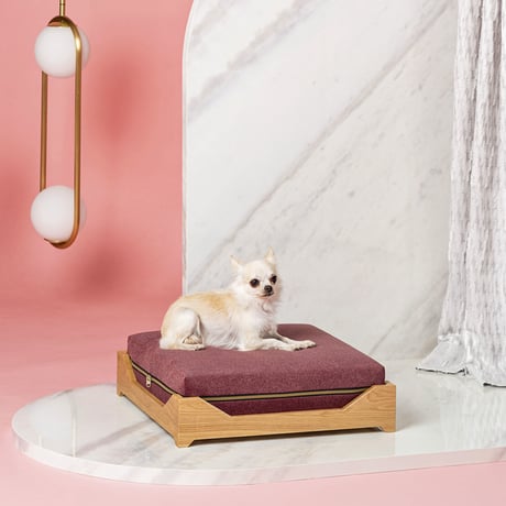 COMODO ベッド オーク材 ペット家具 天然木 ペットベッド ペットクッション ペット用品 犬 猫 ねこ くつろぎスペース 寝心地抜群 犬用ベッド おしゃれ 犬のベッド ペットソファ