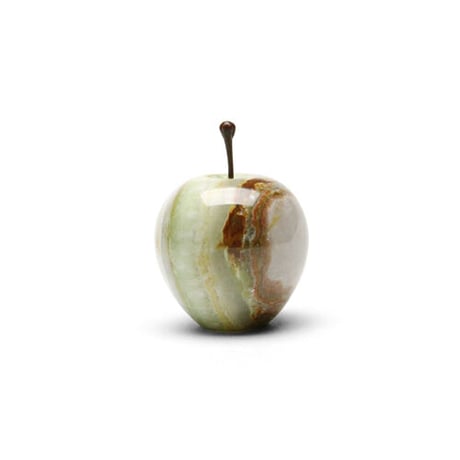 Marble Apple【Stripe】Ｓサイズ マーブルアップル S スモール ストライプ 天然大理石 オブジェ 置物 ペーパーウェイト りんご インテリア雑貨 ディスプレイ ギフト プレゼント