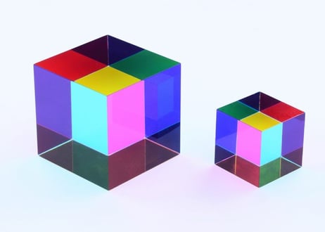 The Original CMY Cube 【50mm】（オリジナル CMY キューブ50mm ・アクリルオブジェ・プリズム）
