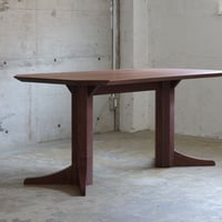 【ショールーム展示品SALE】DORTE ダイニングテーブル【配送設置費込み】 幅160cm 幅1600mm ウォールナット 家具 高級 無垢材 テーブル 8角形 2本脚テーブル 現品セール