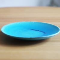 信楽焼 皿A（M）トルコブルー プレート 陶器 和食器 陶芸 釉薬 焼物 窯元 水色 青 ギフト プレゼント 結婚祝い 新築祝い