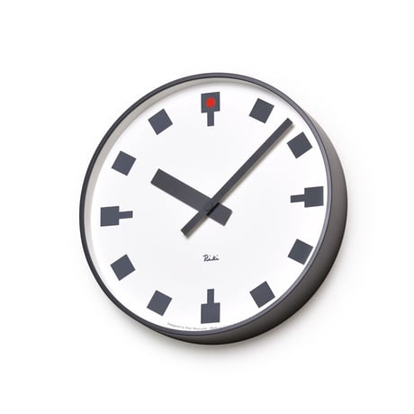 日比谷の時計【WR12-03】日比谷の時計 【WR12-04】 RIKI CLOCK 渡辺 力 レムノス Lemnos 掛け時計 ブラック 黒 デザイナー シンプル ギフト プレゼント 新築祝い