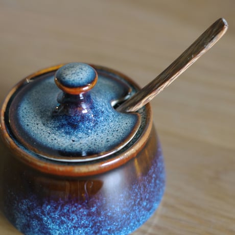LAZULI MUSTARD JAR ラズリ マスタードジャー so many years ソーメニーイヤーズ シュガーポット 薬味入れ 調味料入れ 食卓 テーブルコーディネート 陶芸 釉薬 ギフト