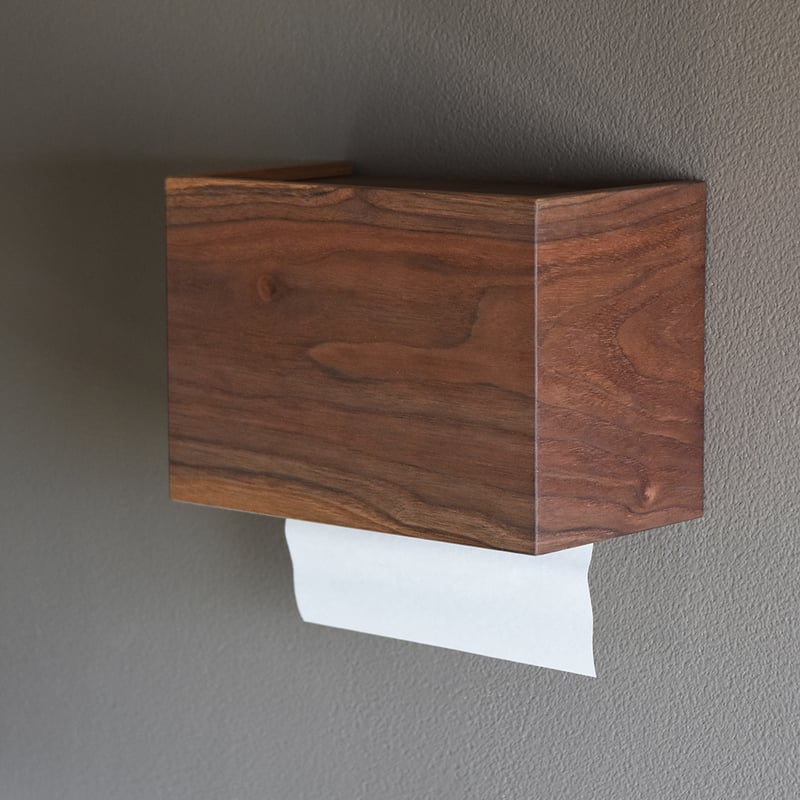 ペーパータオルホルダー Paper Towel Dispenser 天然木 ウォールナット