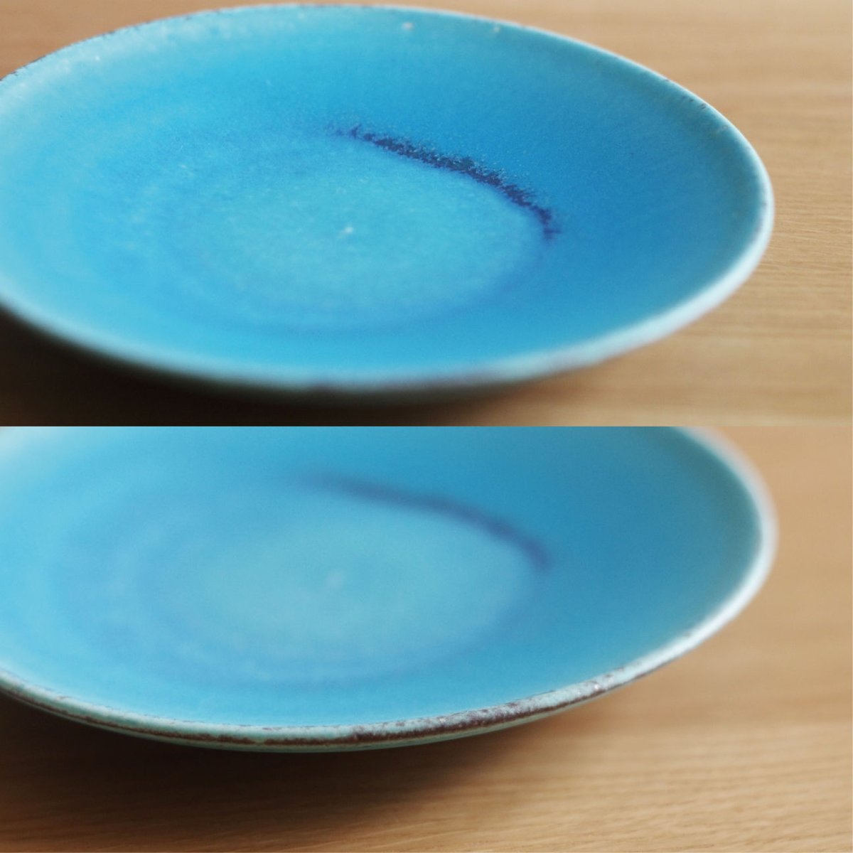 信楽焼 皿A（M）トルコブルー プレート 陶器 和食器 陶芸 釉薬