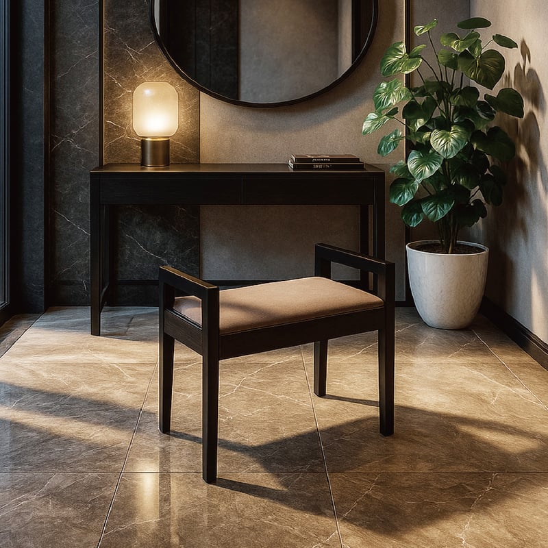 Romi スツール/ブラック【配送料込み/軒先渡し】エントランススツール