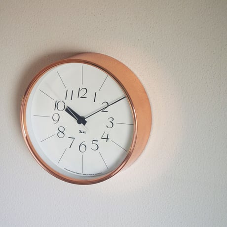銅の時計 【WR11-04】RIKI CLOCK 渡辺 力 レムノス Lemnos 掛け時計 壁掛け コッパー カッパー デザイナー 純銅 シンプル ギフト プレゼント 100歳記念 新築祝い