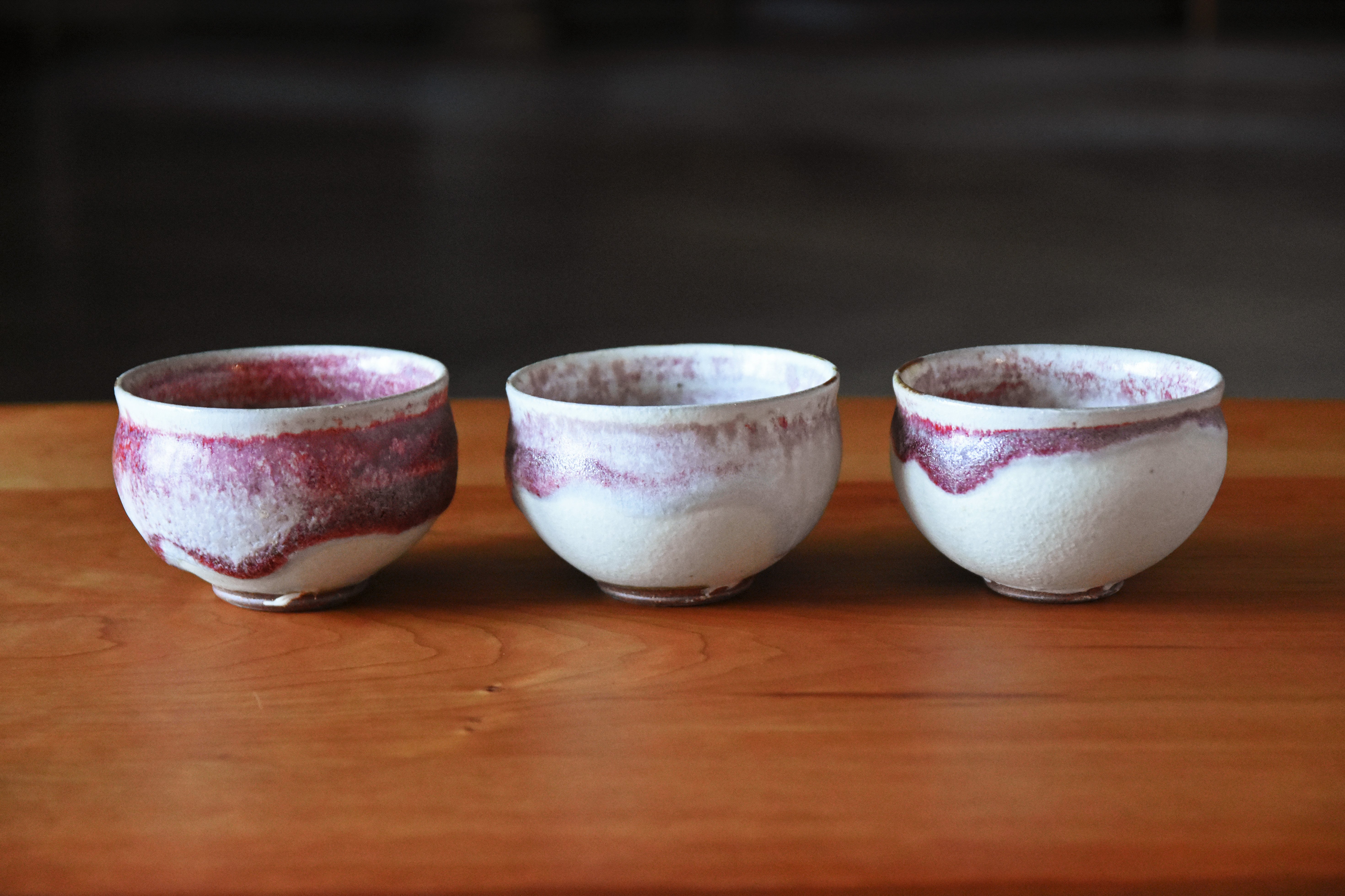 丹波焼 信凜窯 仲岡信人 彩色灰釉 カップ 赤｜Tamba pottery shinringa