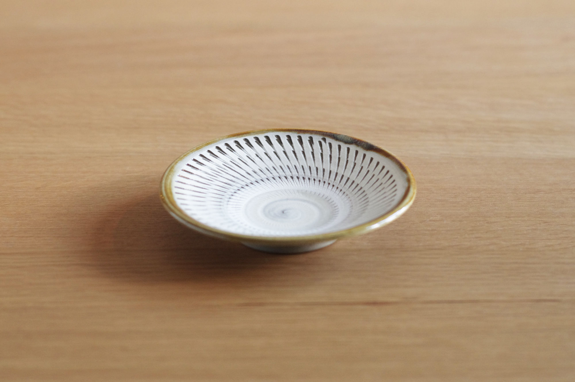 小鹿田焼 柳瀬晴夫窯 4寸皿 小皿 ミニプレート 和食器 民藝 飛び鉋