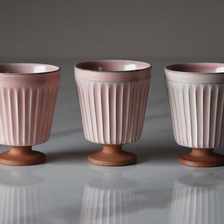 丹波焼 雅峰窯 ゴブレット ピンク｜Tamba Pottery gahougama goblet 日本六古窯 丹波立杭焼 器 コップ カップ 湯呑み 陶器 焼物 窯元 ギフト プレゼント 結婚祝い