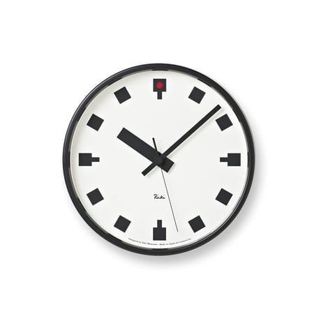 日比谷の時計 【WR12-04】 RIKI CLOCK 渡辺 力 Lemnos レムノス 掛け時計 壁掛け 日比谷交差点 ブラック 黒 デザイナー シンプル ギフト プレゼント 新築祝い