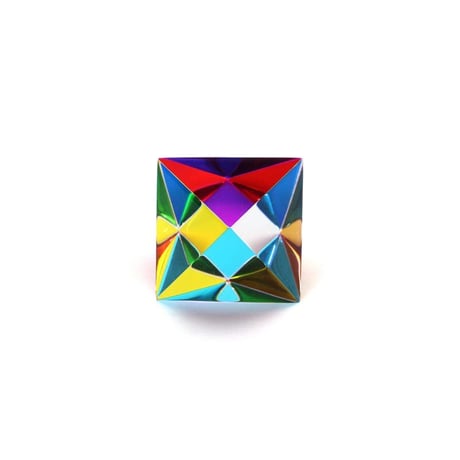 CMY Cubes The Aether【Original】 CMYキューブ エーテル オリジナル アクリル 正八立方体 オブジェ 置物 プリズム インテリア雑貨 シアン マゼンダ イエロー 三原色