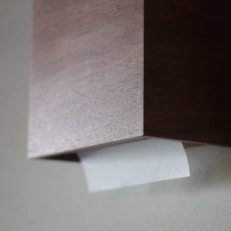 ペーパータオルホルダー Paper Towel Dispenser 天然木 ウォールナット 木製 木目 小判 中判 壁掛け ペーパータオル ケース ディスペンサー トイレ 洗面所 業務用 おしゃれ