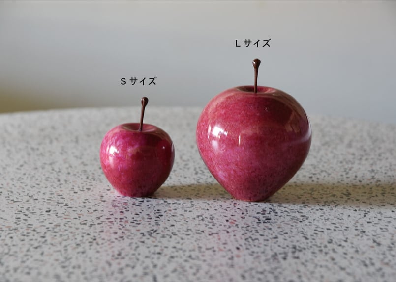 Marble Apple 【Red】Lサイズ(マーブルアップル L・天然大理石 Marble Apple 【Red】Lサイズ(マーブルアップル L・天然大理石