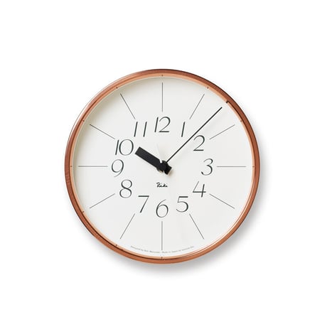 銅の時計 【WR11-04】RIKI CLOCK 渡辺 力 レムノス Lemnos 掛け時計 壁掛け コッパー カッパー デザイナー 純銅 シンプル ギフト プレゼント 100歳記念 新築祝い
