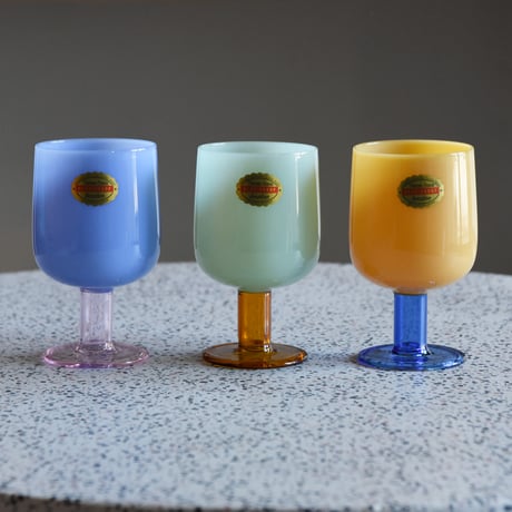 TWO TONE WINE GLASS amabro アマブロ ツートーン ワイングラス グラス 耐熱ガラス ガラス 食器 テーブルコーディネート コップ ディスプレイ スタッキング ギフト