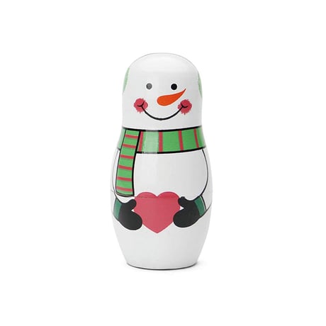 Snowman Family スノーマンファミリー マトリョーシカ インテリア 雪だるま 置物 オブジェ 人形 木のおもちゃ クリスマス 冬 ハンドペイント 雑貨 ギフト プレゼント 入れ子