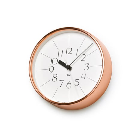 銅の時計 【WR11-04】RIKI CLOCK 渡辺 力 レムノス Lemnos 掛け時計 壁掛け コッパー カッパー デザイナー 純銅 シンプル ギフト プレゼント 100歳記念 新築祝い