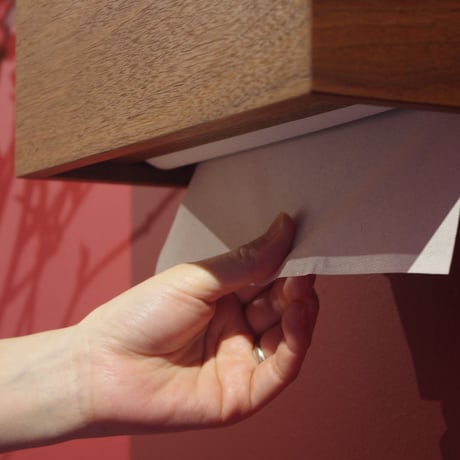 ペーパータオルホルダー Paper Towel Dispenser 天然木 ウォールナット 木製 木目 小判 中判 壁掛け ペーパータオル ケース ディスペンサー トイレ 洗面所 業務用 おしゃれ