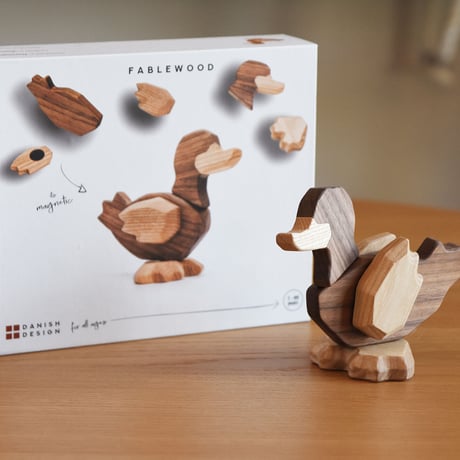 FABLEWOOD【THE DUCK】 ファブルウッド ダック 木のおもちゃ 知育玩具 ウッドトイ オブジェ マグネット ギフト プレゼント 出産祝い 誕生日祝い 男の子 女の子 1歳 2歳