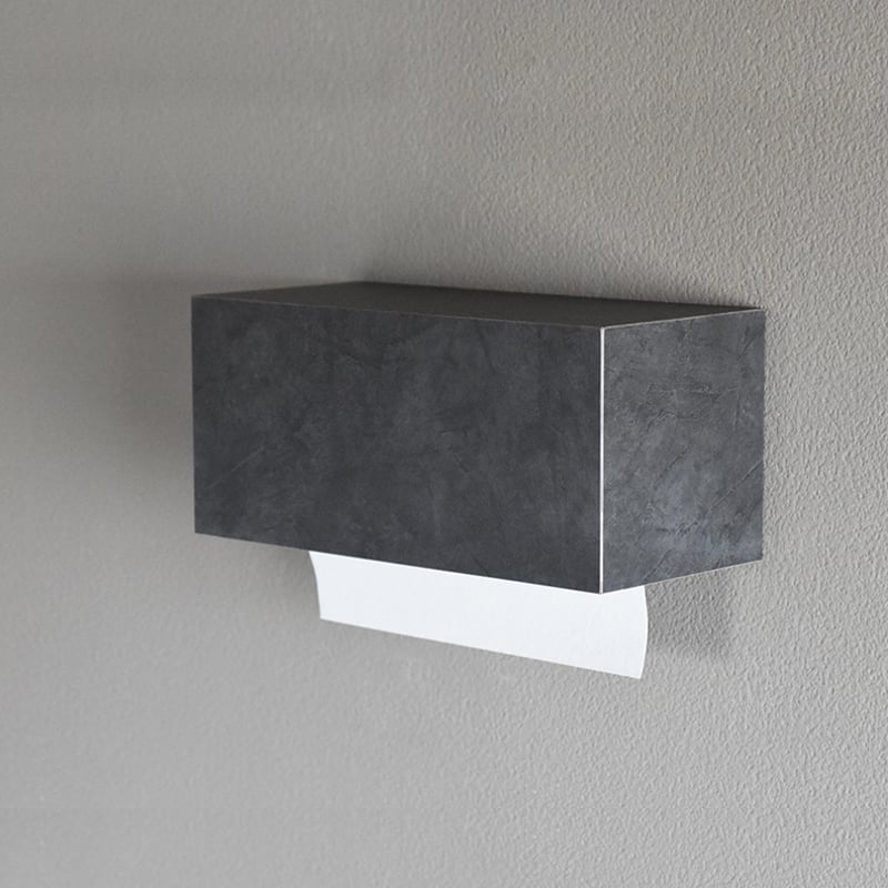 ペーパータオルホルダー Paper Towel Dispenser モルタル調 ブラック