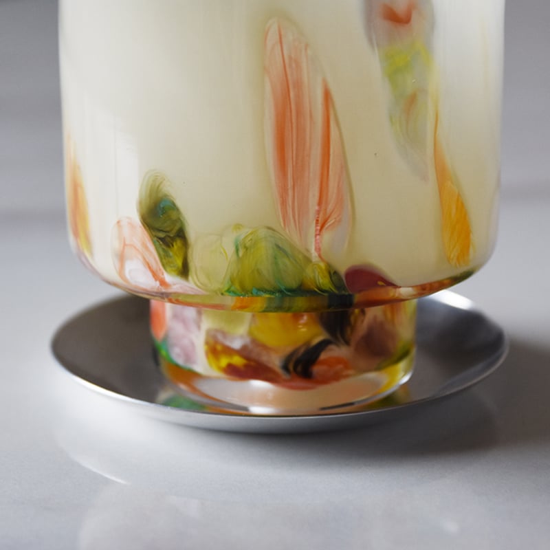 DGガラスステップポット＆ソーサー 植木鉢 ガラス鉢 プランターポット