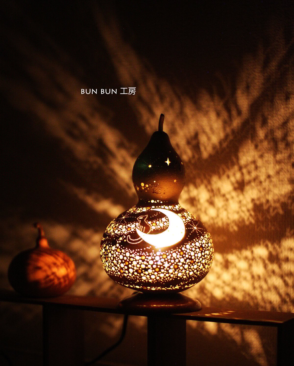 ひょうたんランプ---月夜の星の河 月と猫 | ひょうたんランプ bun bun