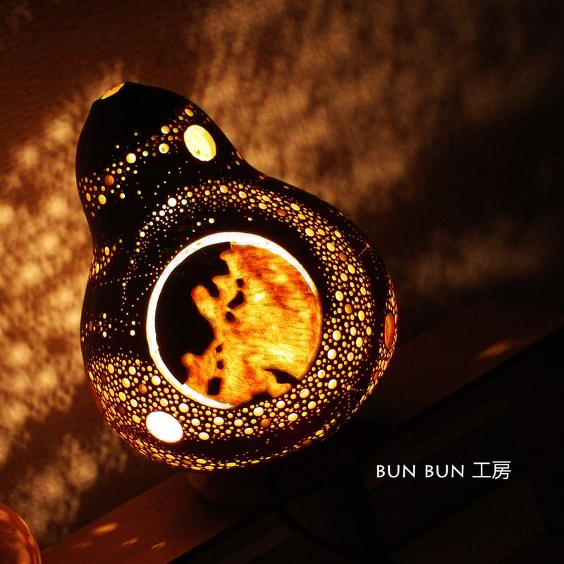 ひょうたんランプ【man】 ひょうたんランプ ---麻の月 | ひょうたんランプ bun bun