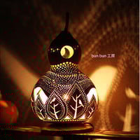 ひょうたんランプ　月と猫 ひょうたんランプ--月と猫 スタンドライト・テーブルランプ bunbun383