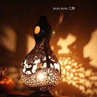 ひょうたんランプ--深夜の森と花の河