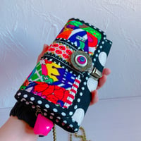 L型ファスナー長財布　サイケ