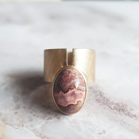 point ring (Mexican Agate) 13号