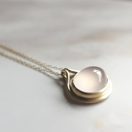 outlines necklace (ローズクォーツ）