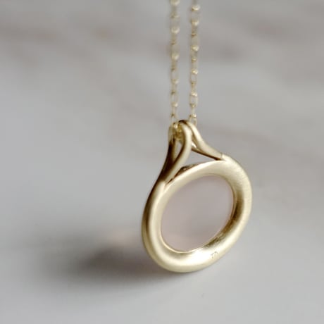 outlines necklace (ローズクォーツ）
