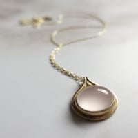 outlines necklace (ローズクォーツ）