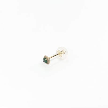 green garnet pierced earring