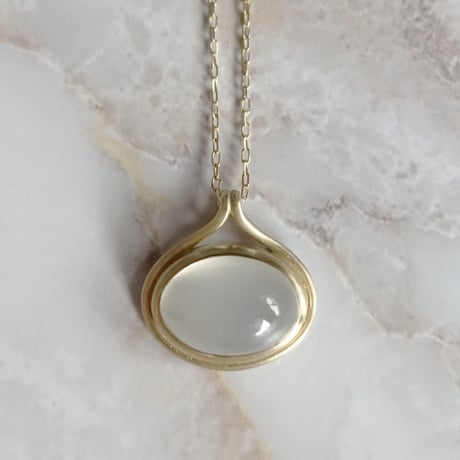 outlines necklace (ムーンストーン）