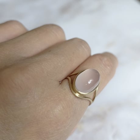 outlines ring (ローズクォーツ)