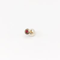 orange sapphire pierced earring