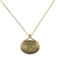 primitive necklace (ルチルクォーツ）