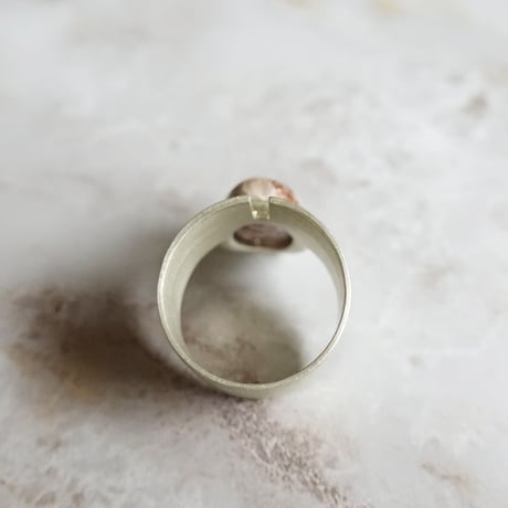point ring (Mexican Agate) SV925 13号