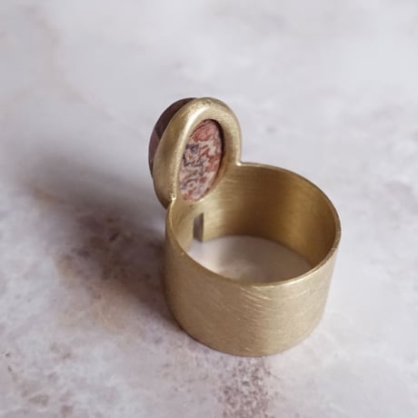 point ring (Mexican Agate) 13号